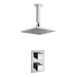 Square Thermostatic Ceiling Mounted Shower Set