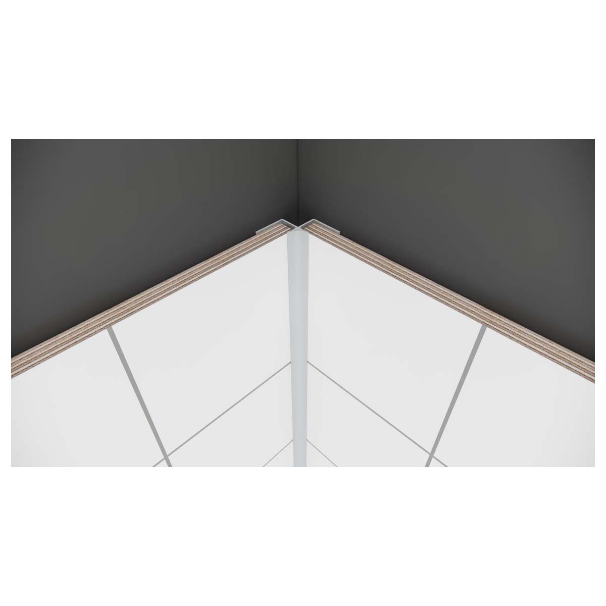 Aluminium 135° Internal Profile 2.4m