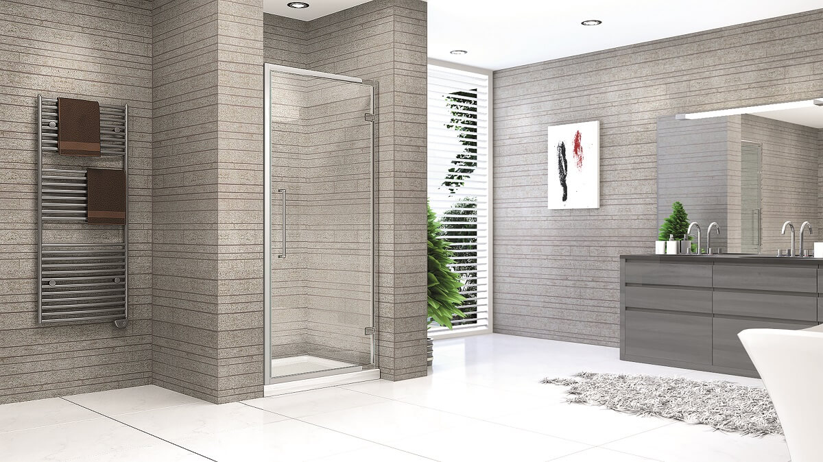 Pivot Shower Door 800mm - Kaso 8 by Voda Design (8mm Thick)