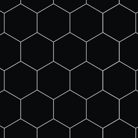 Fibo Urban - 2.4m x 0.6m Wall Panel - Black Silk (Hexagonal) - Pack Of 2