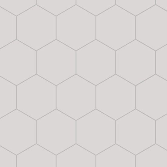Fibo Urban - 2.4m x 0.6m Wall Panel - White Silk (Hexagonal) - Single