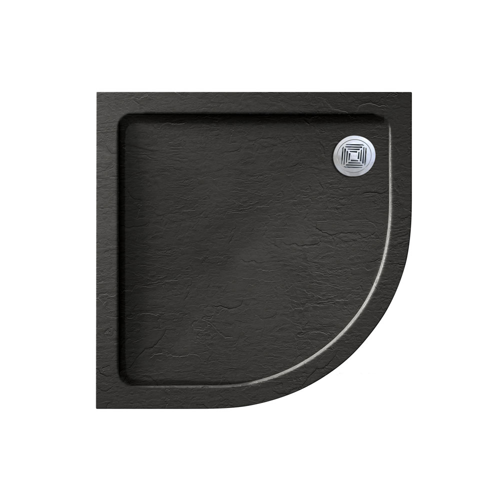 Slate Effect Tray - 800 x 800mm Quadrant - Black