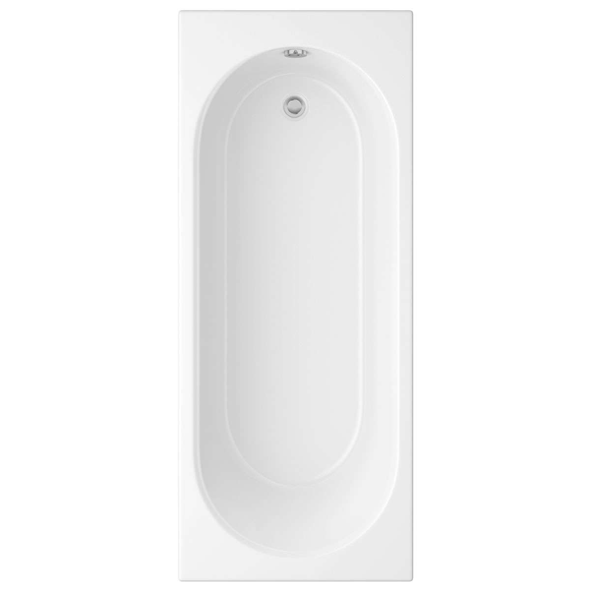 Arley Cascade 1600mm No Tap Holes Standard Single Ended Bath