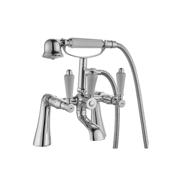 Bath Shower Mixer & Kit - Tre Mercati Victoria Bianco
