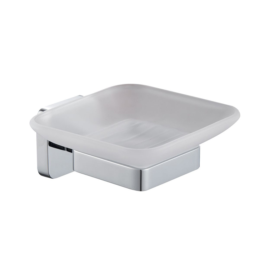 Soap holder with glass Chrome