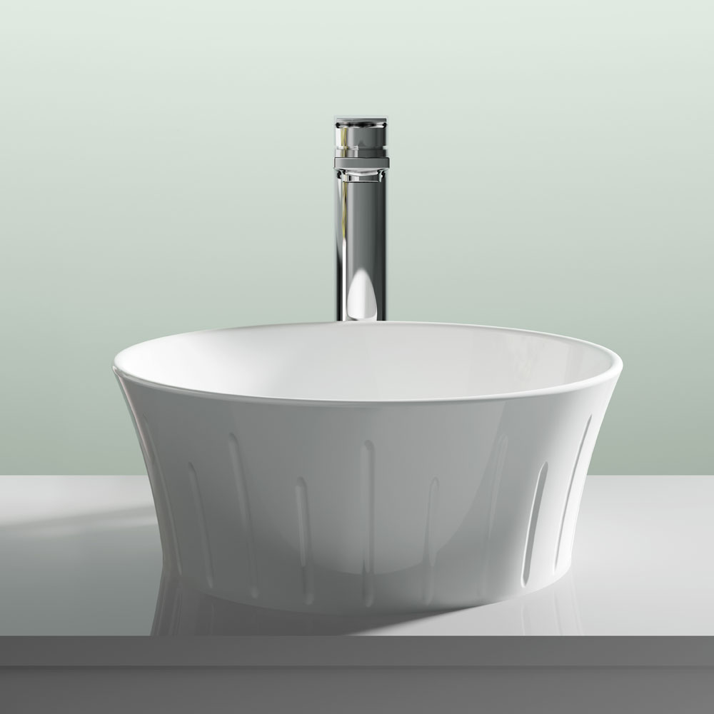 Round Basin W358xD368xH137 - White (VES01)