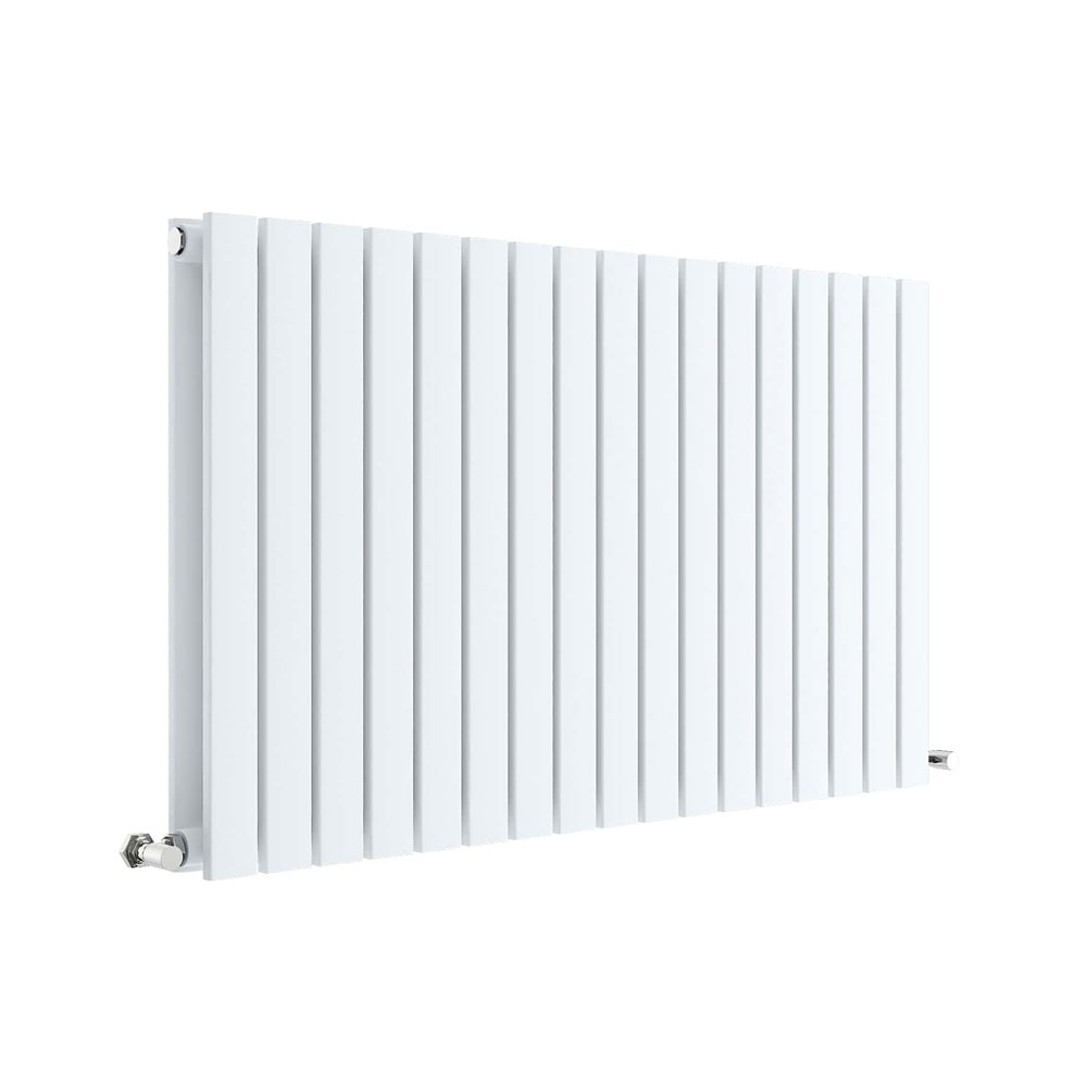 Horizontal Double Panel Radiator 600 x 992 - Satin White - VHEA039