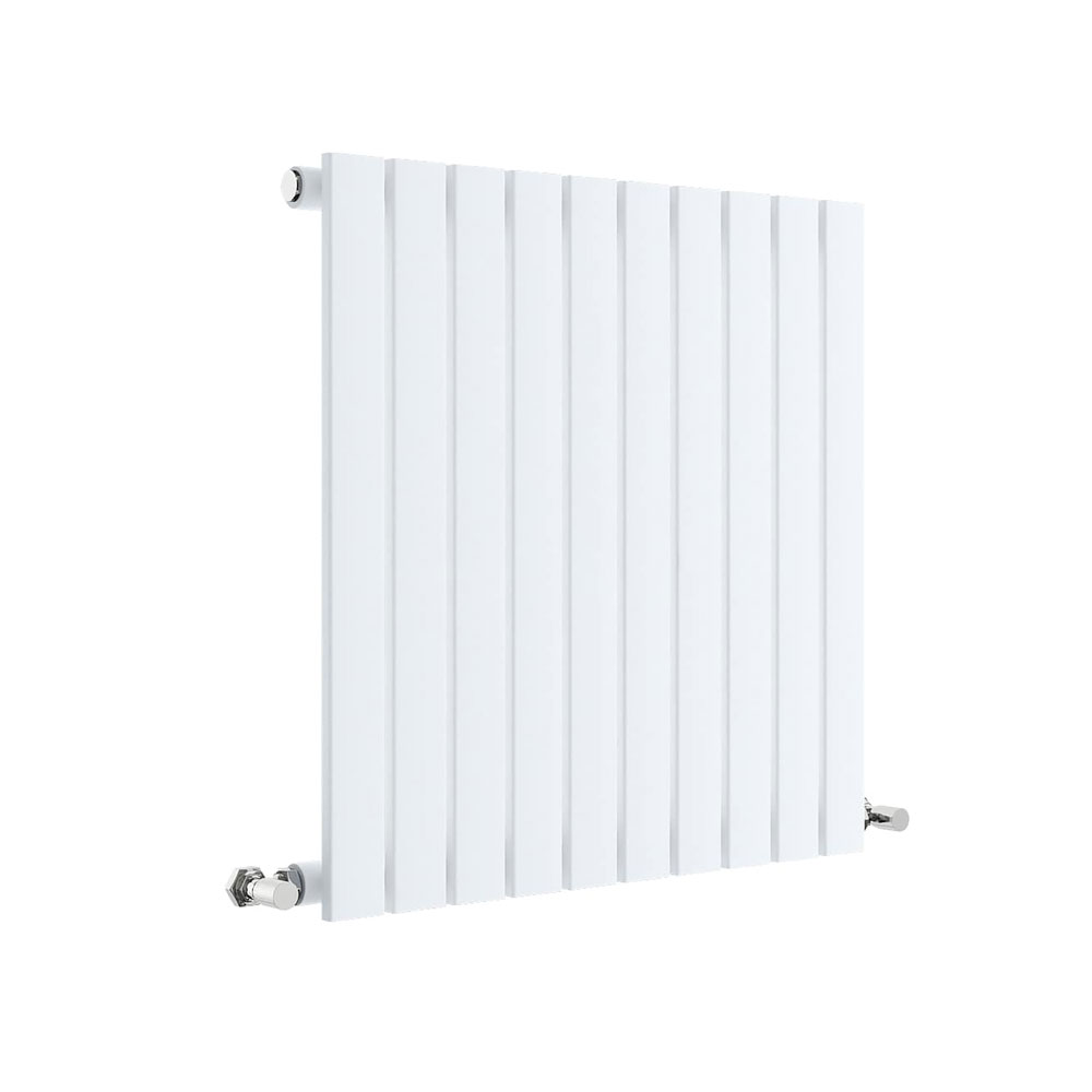 Horizontal Single Panel Radiator 600 x 586 - Satin White - VHEA066