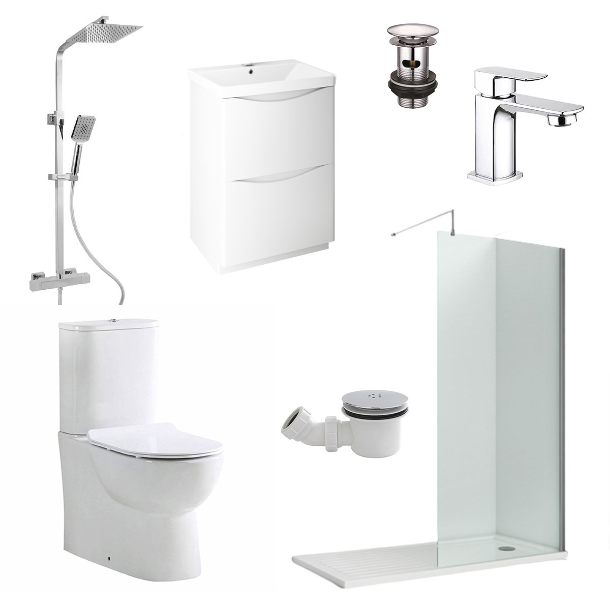 Shower Complete Suite Pack - Chrome - VODASUITE17
